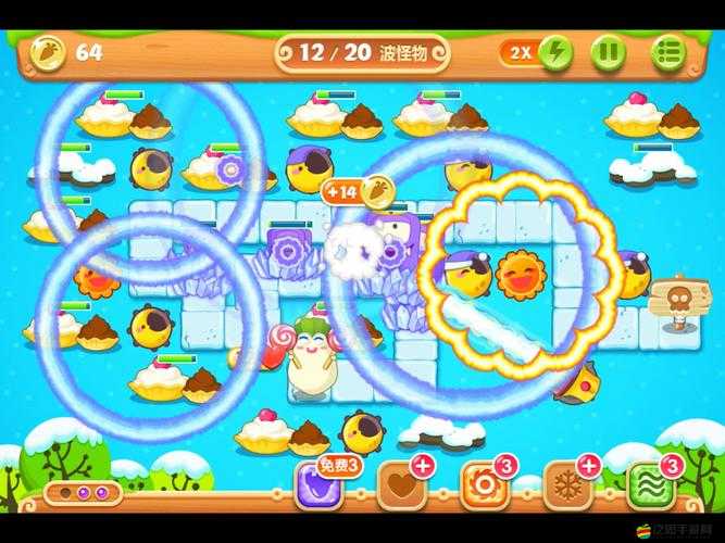 保衛(wèi)蘿卜2極地冒險(xiǎn)攻略，第61關(guān)天空金蘿卜獲取全面解析