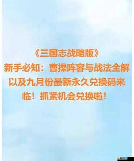 三國志戰略版深度解析，曹操搭配戰法全攻略與實戰揭秘