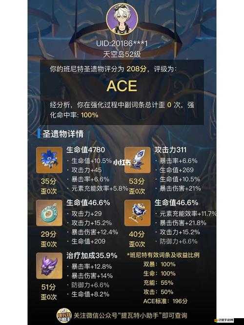 原神角色班尼特高效戰斗圣遺物搭配策略與指南